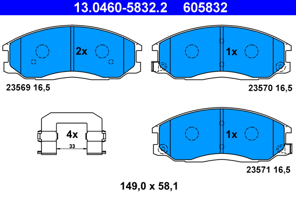 Placute frana ATE 13.0460-5832.2