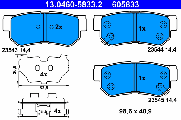 Placute frana ATE 13.0460-5833.2