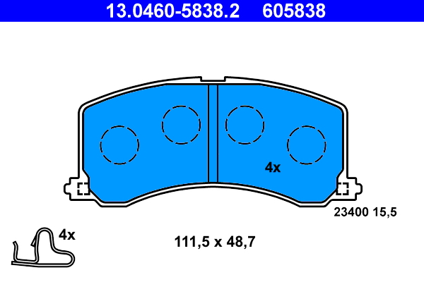 Placute frana ATE 13.0460-5838.2