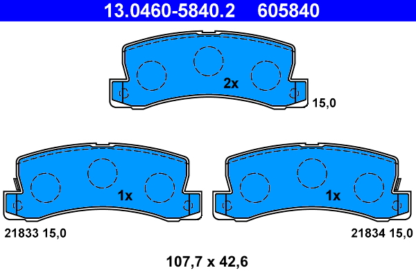 Placute frana ATE 13.0460-5840.2