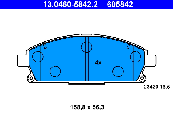 Placute frana ATE 13.0460-5842.2