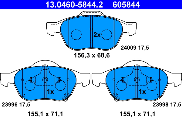 Placute frana ATE 13.0460-5844.2