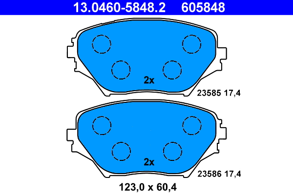 Placute frana ATE 13.0460-5848.2