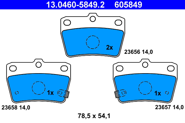 Placute frana ATE 13.0460-5849.2