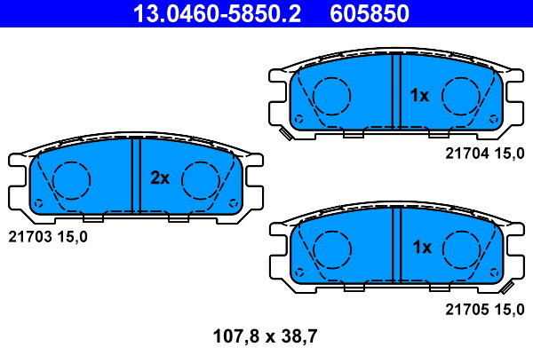 Placute frana ATE 13.0460-5850.2