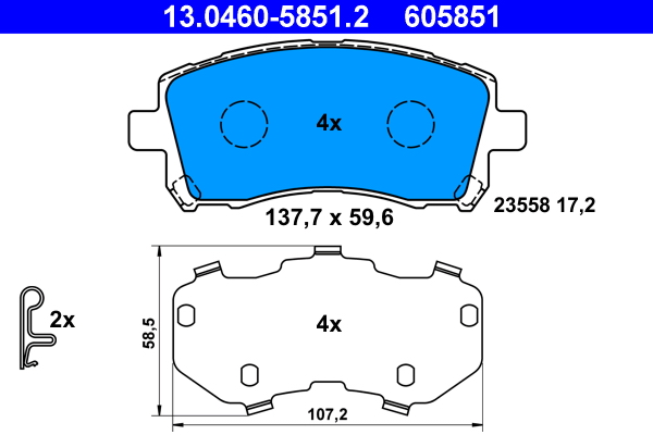 Placute frana ATE 13.0460-5851.2