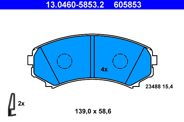Placute frana ATE 13.0460-5853.2