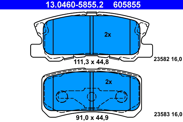 Placute frana ATE 13.0460-5855.2
