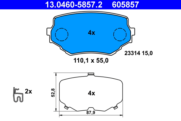 Placute frana ATE 13.0460-5857.2