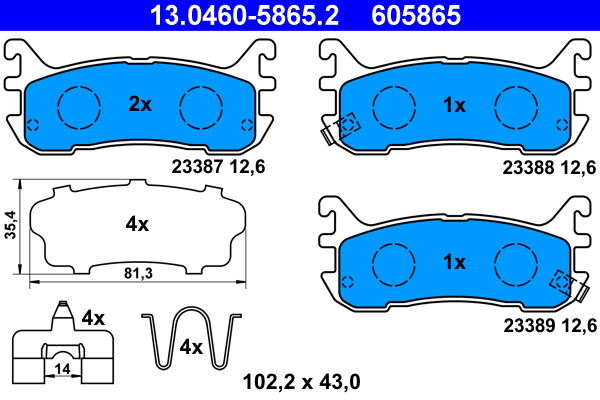 Placute frana ATE 13.0460-5865.2