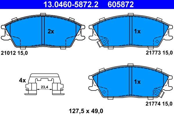 Placute frana ATE 13.0460-5872.2
