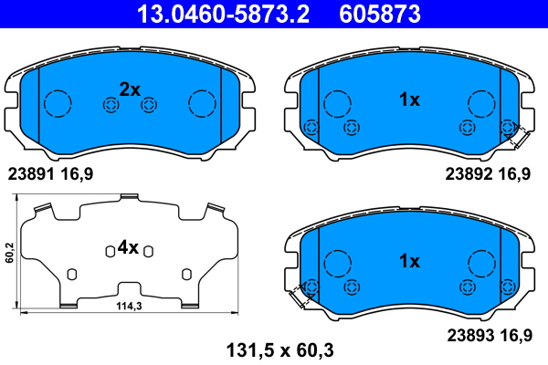 Placute frana ATE 13.0460-5873.2