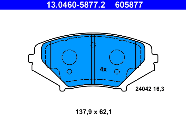 Placute frana ATE 13.0460-5877.2