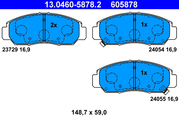 Placute frana ATE 13.0460-5878.2