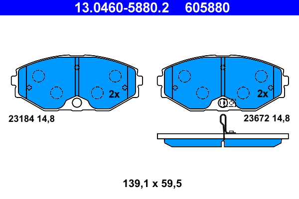 Placute frana ATE 13.0460-5880.2