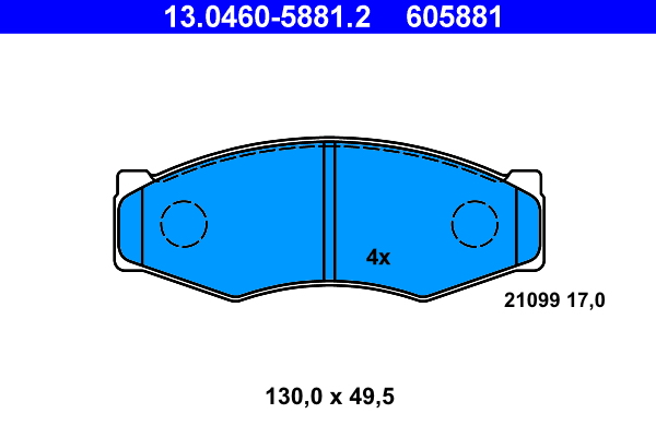 Placute frana ATE 13.0460-5881.2