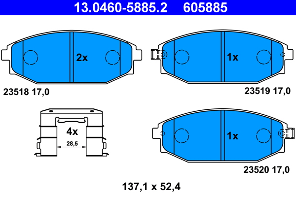 Placute frana ATE 13.0460-5885.2