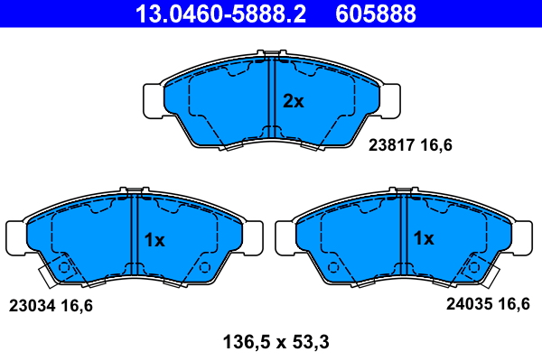 Placute frana ATE 13.0460-5888.2