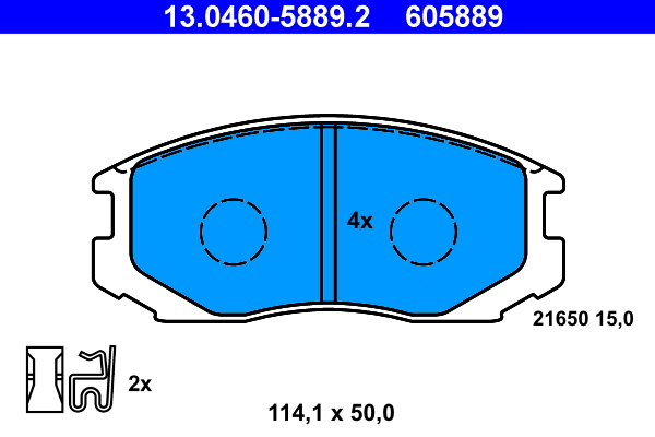 Placute frana ATE 13.0460-5889.2
