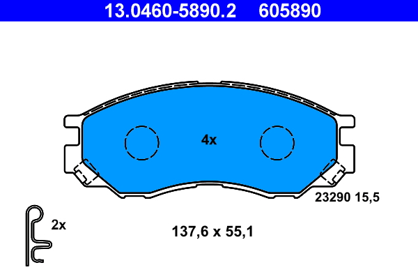 Placute frana ATE 13.0460-5890.2