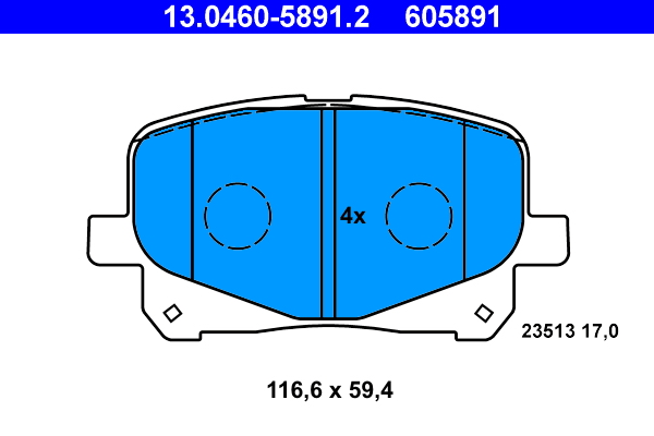 Placute frana ATE 13.0460-5891.2