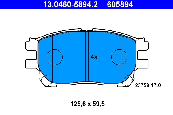 Placute frana ATE 13.0460-5894.2