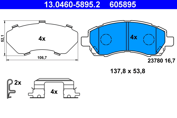 Placute frana ATE 13.0460-5895.2