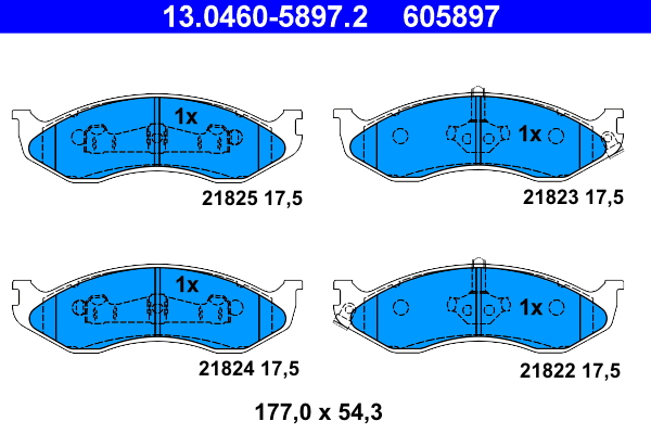 Placute frana ATE 13.0460-5897.2