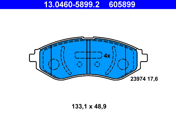 Placute frana ATE 13.0460-5899.2