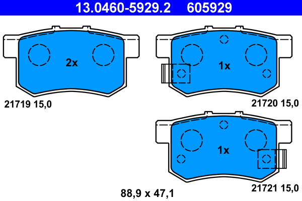 Placute frana ATE 13.0460-5929.2