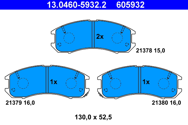 Placute frana ATE 13.0460-5932.2