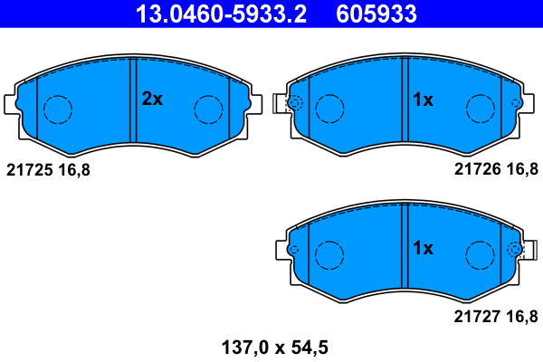 Placute frana ATE 13.0460-5933.2