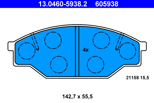 Placute frana ATE 13.0460-5938.2