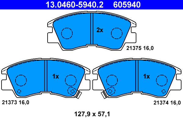 Placute frana ATE 13.0460-5940.2