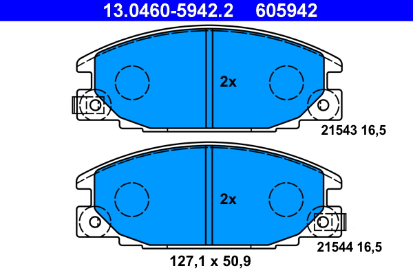 Placute frana ATE 13.0460-5942.2