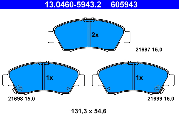 Placute frana ATE 13.0460-5943.2