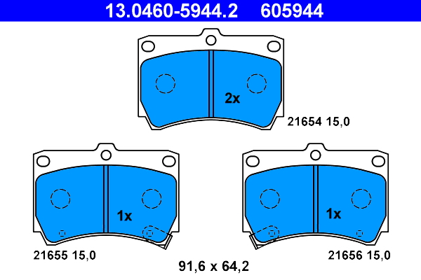Placute frana ATE 13.0460-5944.2