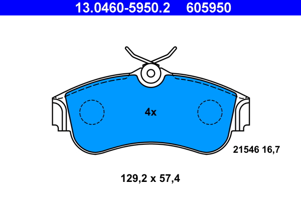 Placute frana ATE 13.0460-5950.2