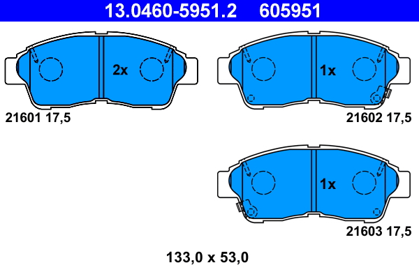 Placute frana ATE 13.0460-5951.2