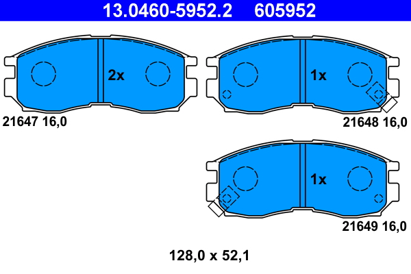 Placute frana ATE 13.0460-5952.2