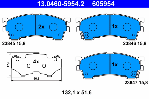 Placute frana ATE 13.0460-5954.2
