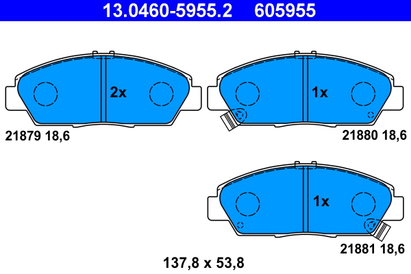 Placute frana ATE 13.0460-5955.2