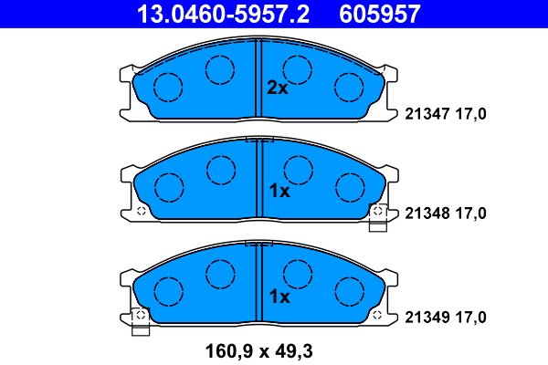 Placute frana ATE 13.0460-5957.2