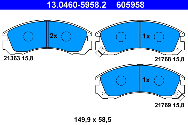 Placute frana ATE 13.0460-5958.2