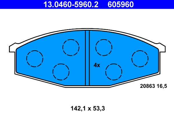 Placute frana ATE 13.0460-5960.2