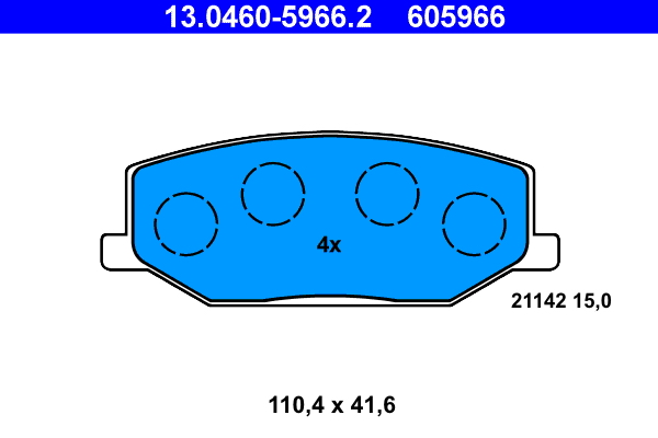 Placute frana ATE 13.0460-5966.2