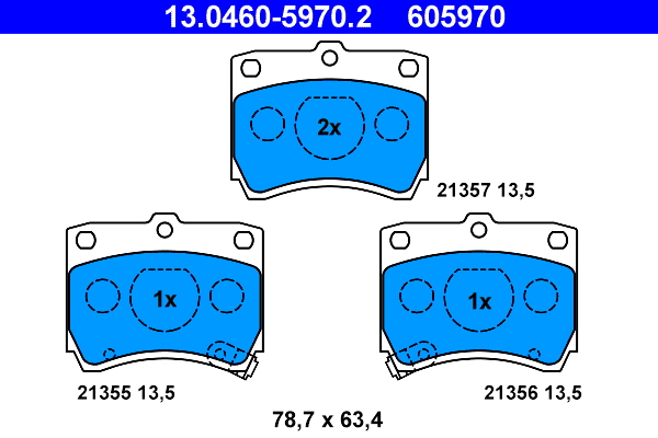 Placute frana ATE 13.0460-5970.2