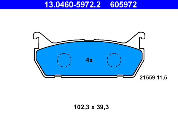 Placute frana ATE 13.0460-5972.2