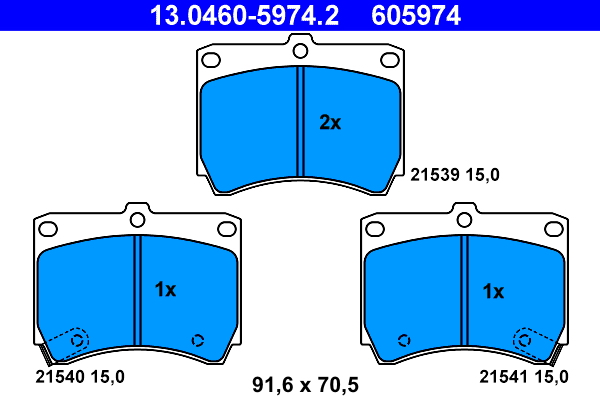 Placute frana ATE 13.0460-5974.2