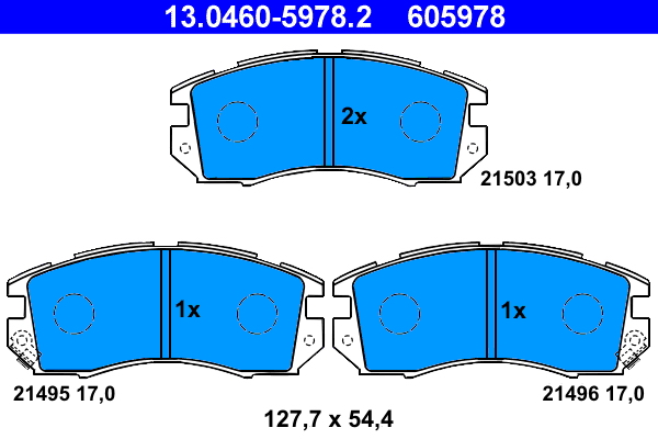 Placute frana ATE 13.0460-5978.2